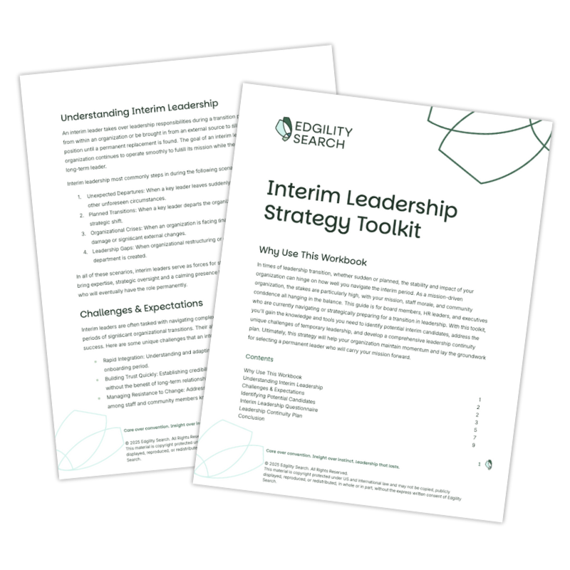 Leadership Transition Playbook By Edgility Search